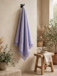 Khadi towel purple 1