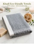 Khadi towel black 1