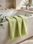Khadi towel green 1