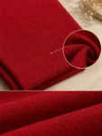 Pure Khadi Cotton Plain Red Fabric