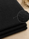 Luxury Ebony Black Khadi Fabric 1