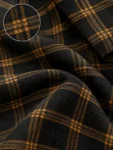 Black Handwoven Khadi Cotton Checkered