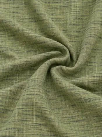 Olive Green Handwoven Khadi Cotton Slub Texture Fabric
