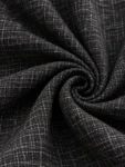 Premium Black Handwoven Khadi Cotton Check Fabric