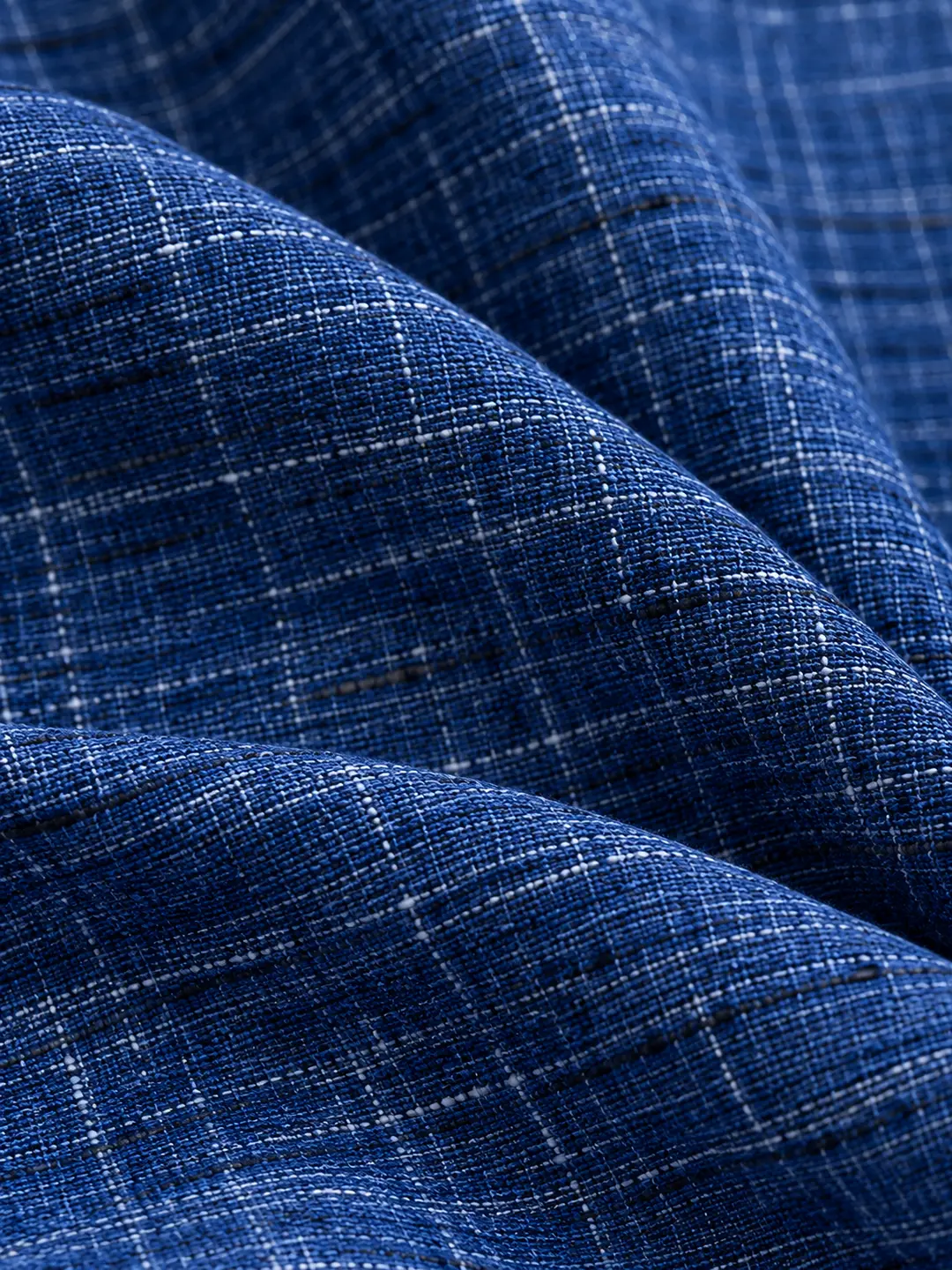 Premium Royal Blue Handwoven Khadi 2