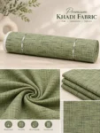 Olive Green Handwoven Khadi 1