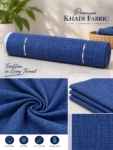 Premium Royal Blue Handwoven Khadi 1