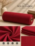 Pure Khadi Cotton Plain Red Fabric