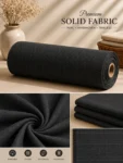 Luxury Ebony Black Khadi Fabric 1