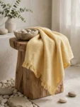 Yellow Khadi Cotton Towel 1