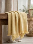 Yellow Khadi Cotton Towel 1